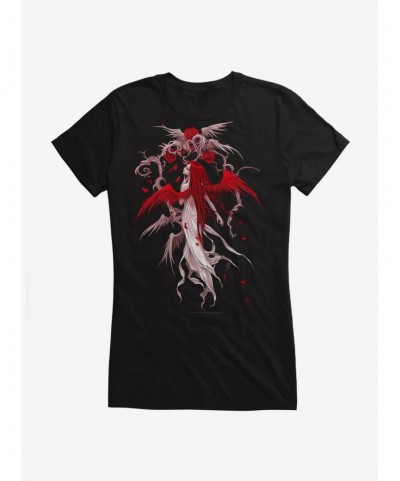 Special Fairies By Trick Red Rose Fairy Girls T-Shirt $11.45 T-Shirts